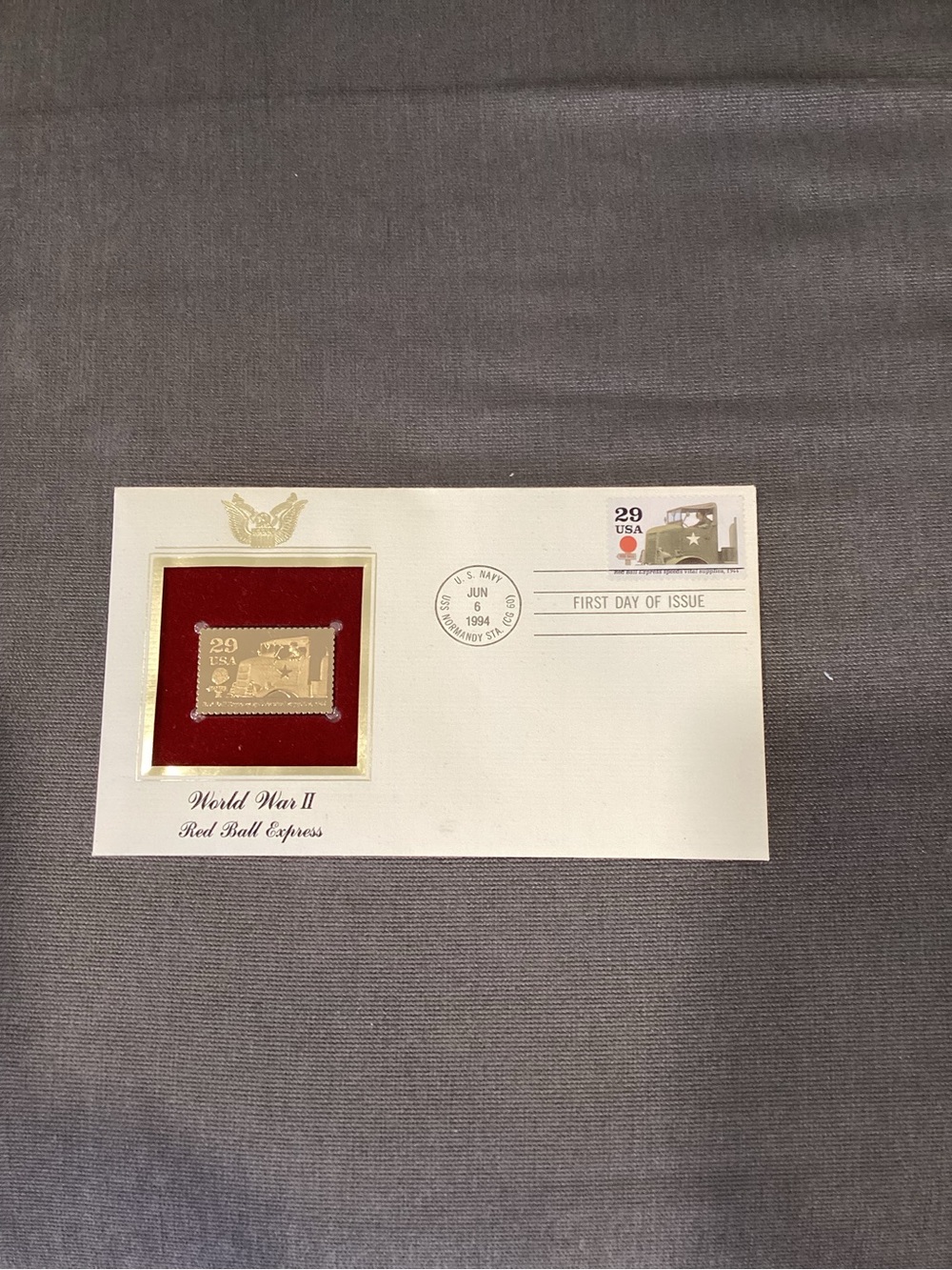 World War II Red Ball Express Commemorative Gold Stamp